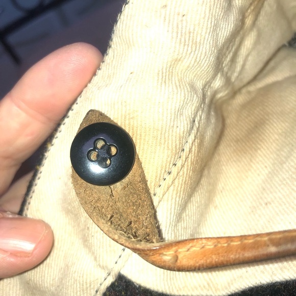 Vintage Pioneer brown tweed hunter pants, button suspenders. 36” waist-preloved - Picture 3 of 10